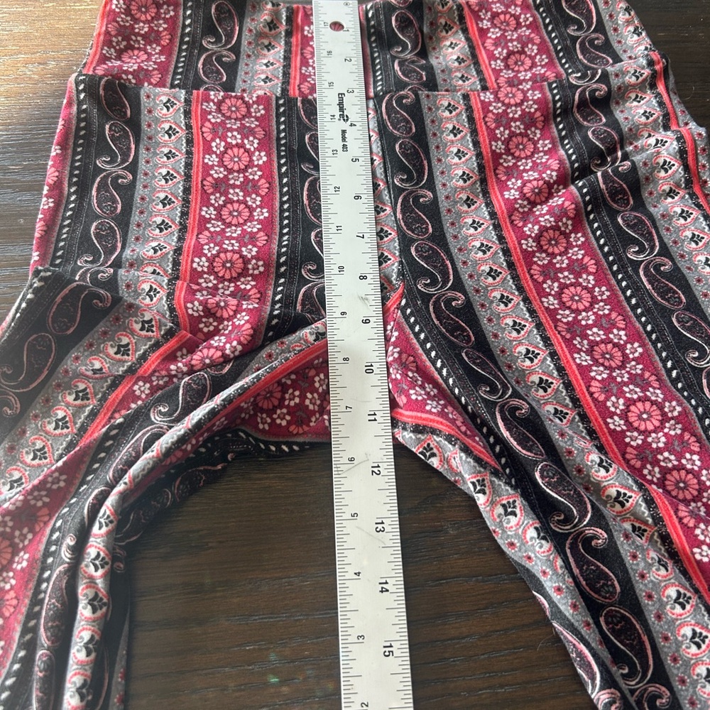 No Boundaries Red and Black Boot Cut Flare Pants - Picture 9 of 11